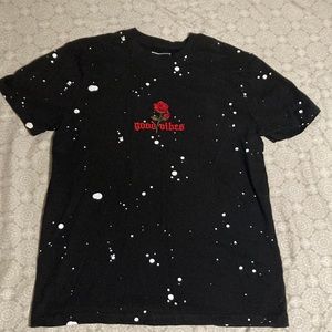 rue21 Good Vibes Rose Splatter Shirt